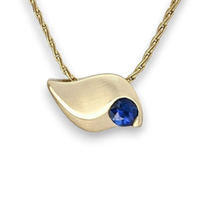 Chevron Turning Leaf 2-sided Pendant